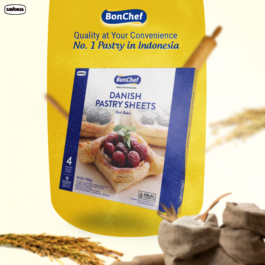 

DEB PROMO BONCHEF DANISH PASTRY 750 Gram Gojek Grab Instant Only