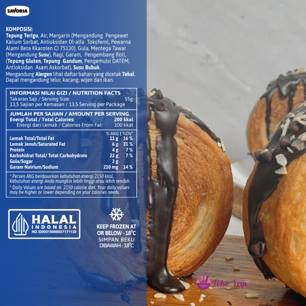 

PROMO BONCHEF DANISH PASTRY 750 Gram Gojek Grab Instant Only