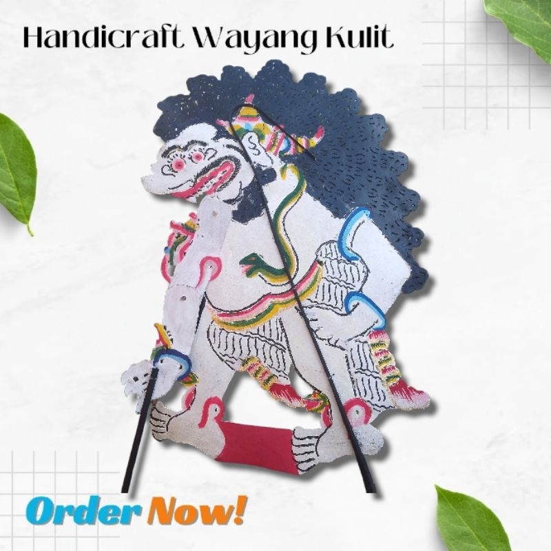 BUTO AMRAL Wayang Kulit Asli Buto Amral Ukuran 50cm Standar Dalang