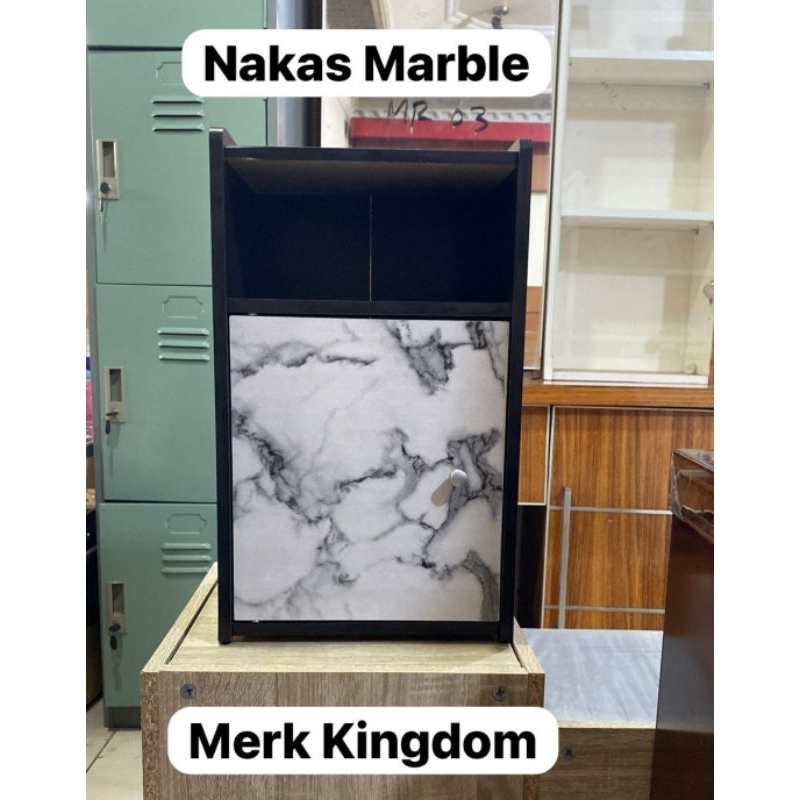 Lemari kecil meja nakas serbaguna Kingdom Serbuk Kayu