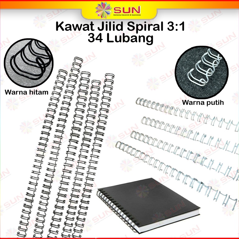 

Spiral Kawat Ring Kawat Jilid Spiral 31 Ukuran A4 34 Lubang F4 38 Lubang Warna Hitam Putih KODE L6M6