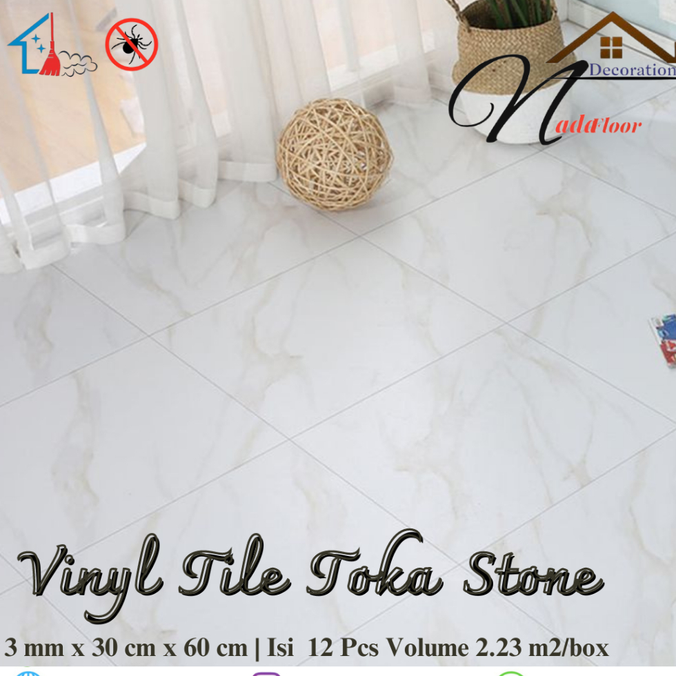 lantai vinyl tile motif marmer dan motif stone | lantai vinyl toka 3 mm harga perbox