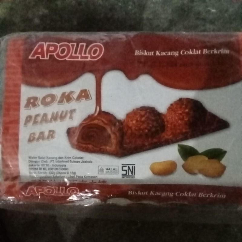 

Apollo Roka Peanut Bar 432g (24pcs @18g)