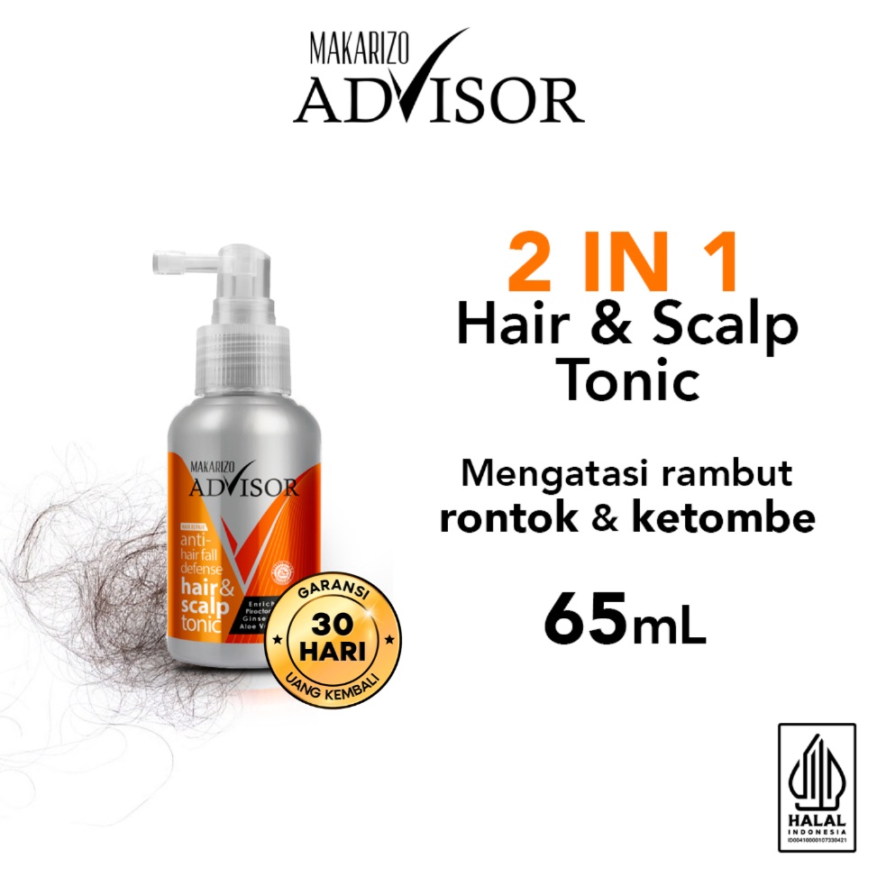 KODE D48Y Makarizo Advisor AntiHair Fall Defense Hair  Scalp Tonic 65mL  Hair Tonic Spray  Perawatan