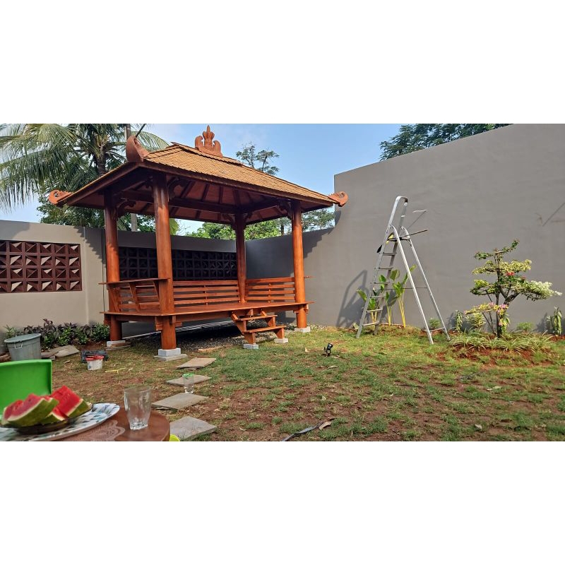 Gazebo - saung taman kayu model joglo jawa