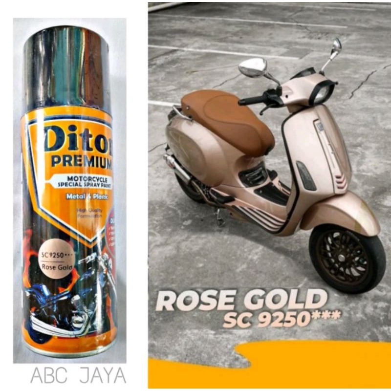 Cat Pylok Diton Premium SC 9250*** Rose Gold 400ml Emas Ros Gold Emas Coklat Magnesium Mengkilap SS 