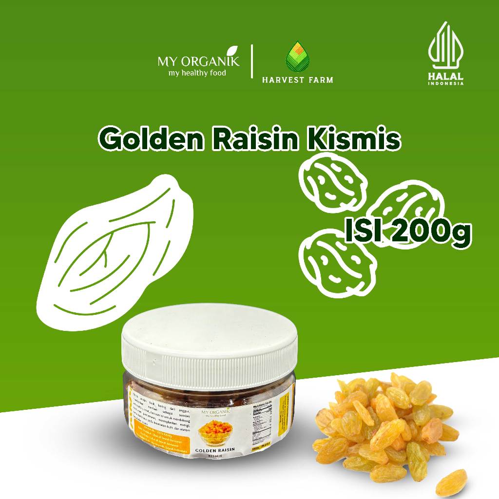 

My Organik Dried Seedless Raisin Kismis Asam Manis Organic Dried Apricot 200 gr 300 gr 350 gr