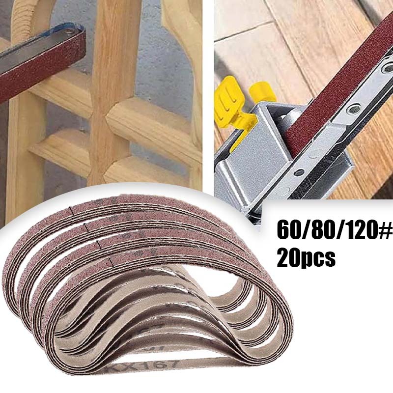 20pcs Amplas Belt 33cm Sanding Belt Amplas Duduk Belt Gerind Untuk Mesin Amplas Belt Sander