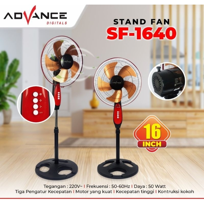 Kipas Angin Berdiri Advance  SF-1640 / Stand Fan Advance SF-1640 Angin Kencang / Kipas Berdiri 5