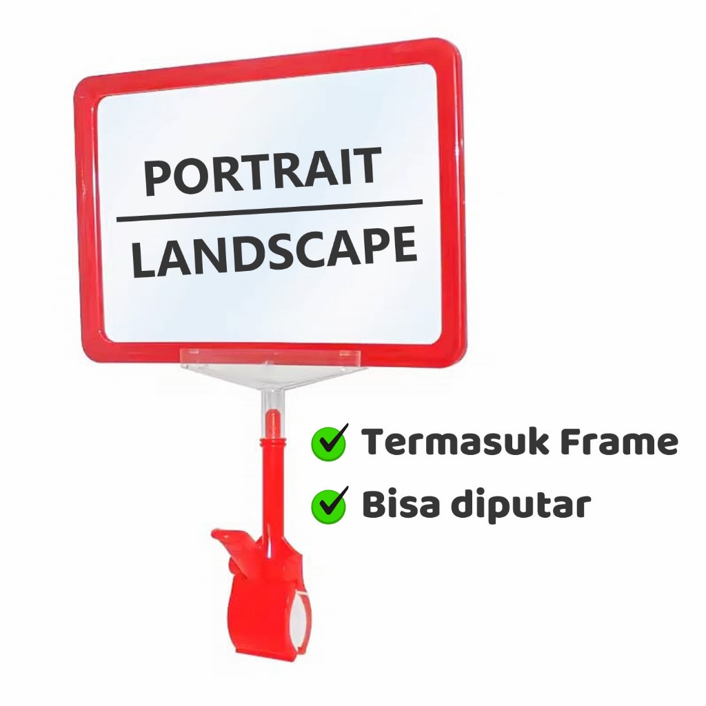

Ag Jepitan Harga Frame A4 Supermarket Jempol Penjepit Pop Display Stand Promosi