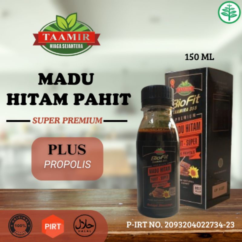 

madu Hitam pahit plus Propolis super premium / 150 ML 100% original