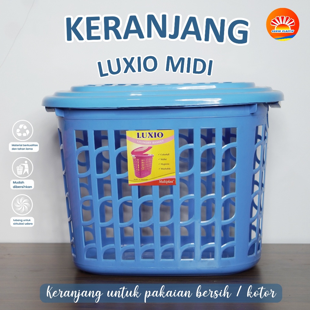 STOCK TERUPDATE Keranjang Baju Keranjang Laundry LUXIO MIDI MULTIPLAST