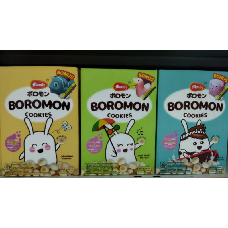 

Boromon Cookies 100gr "BOX"dengan Varian Rasa Original, Milk, Mix Fruit