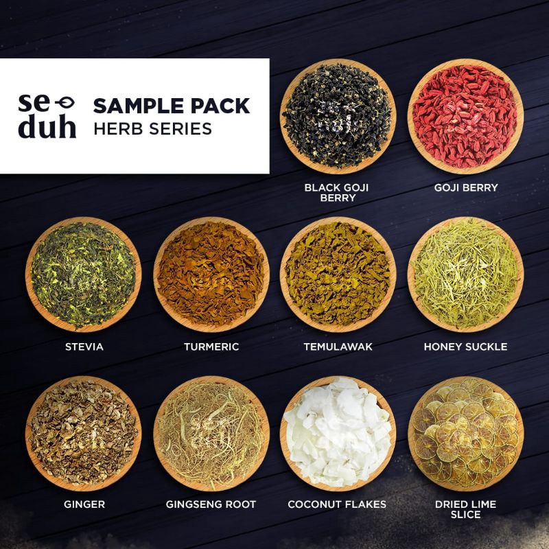 

MURAHMERIAH Sample Pack HERBAL TISANE TEH HERBAL 2 goji berry stevia ginger ginseng root lime turmeric