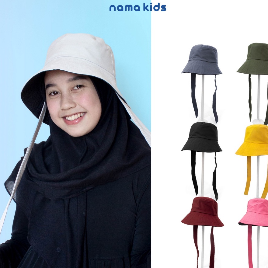KF7 TOPI BUCKET WIDE SELEBGRAM COUPLE ANAK DAN BUNDA BUCKET WIDE selebgram aksen tali TOPI BUCKET MU