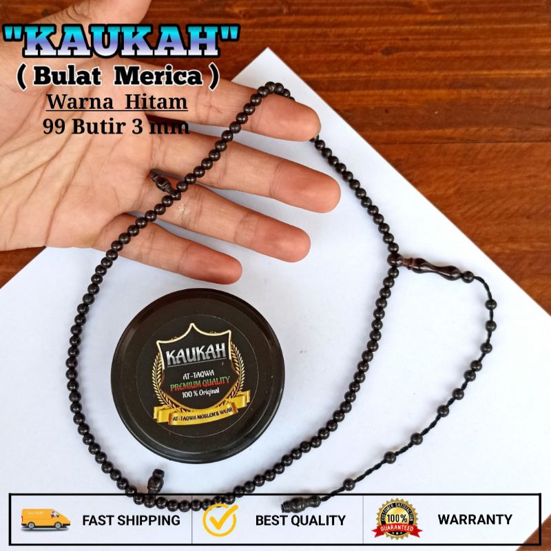 TASBIH + WADAH | Tasbih Kayu Kaukah 3 mm, 6 mm, 8mm Original
