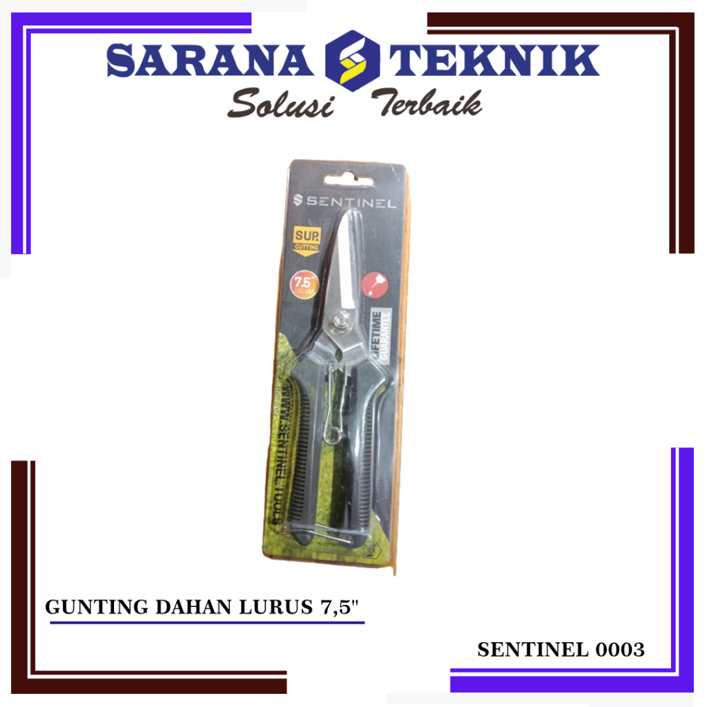 Gunting Serbaguna Sentinel / Gunting Dahan Lurus Taman Stainless