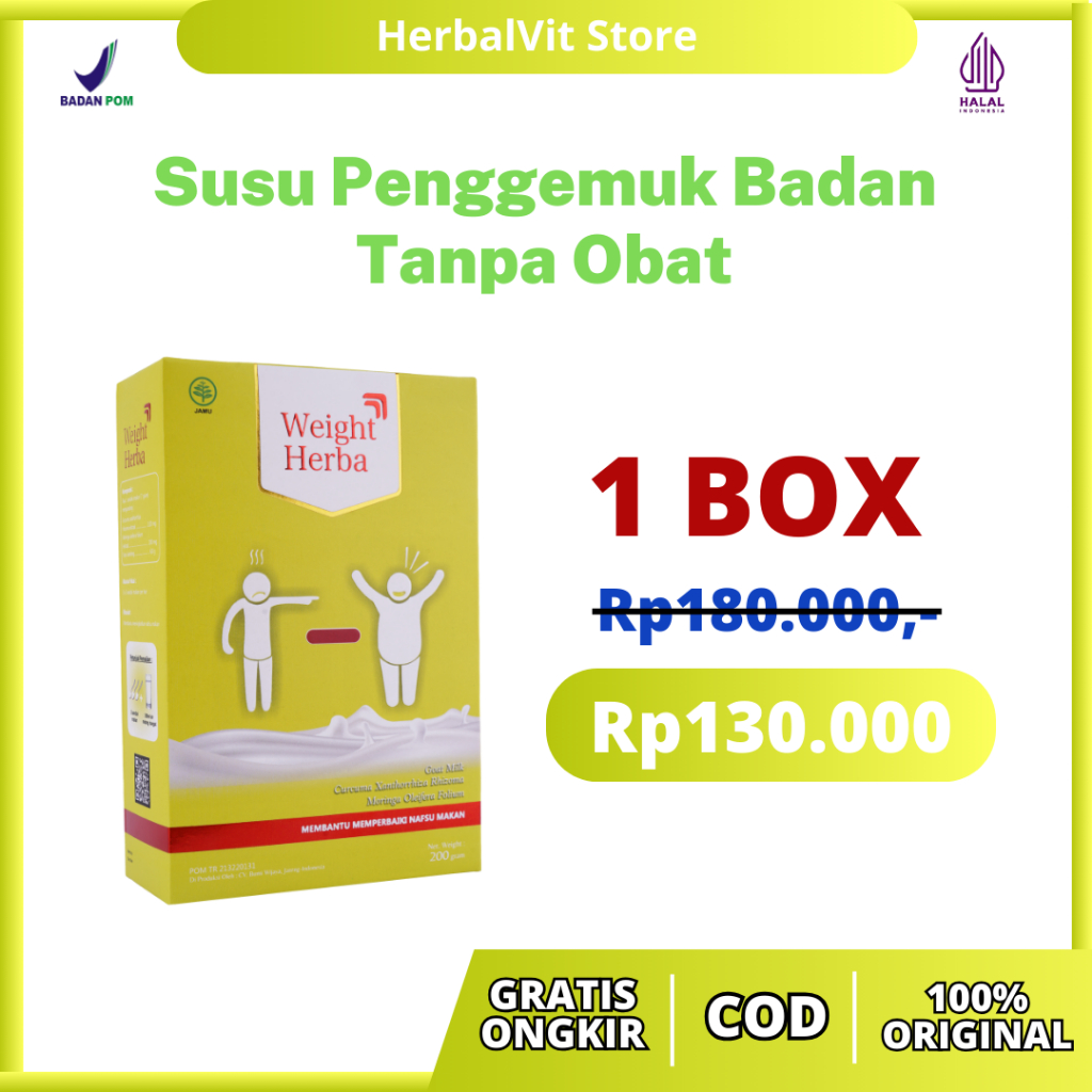 

Weight Herba 100% Original |Bentuk Badan Idealmu Dengan Weight Herba Susu penggemuk badan tanpa Obat