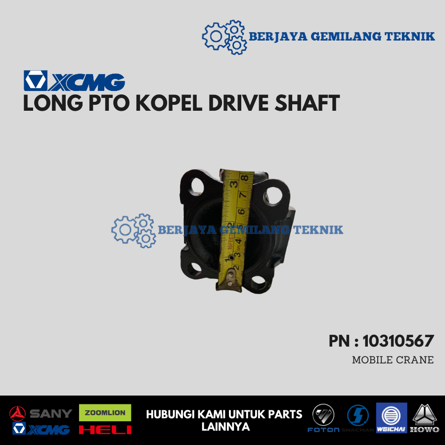 Long PTO Kopel Drive Shaft Mobile Crane XCMG 25T QY25K5 Sparepart