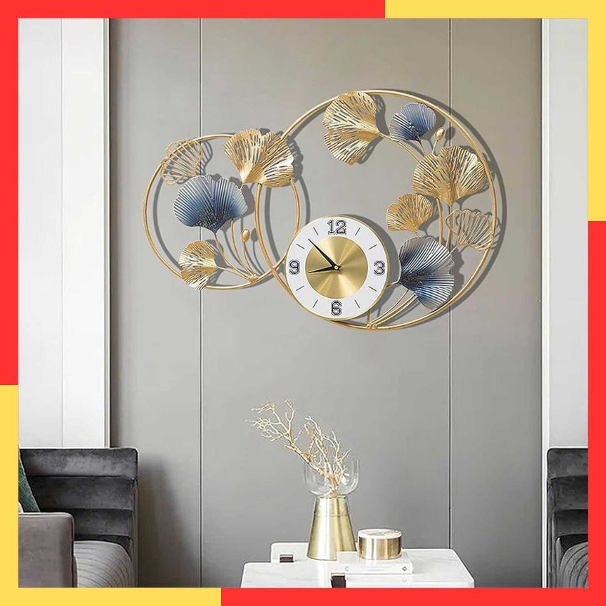 Jam Dinding Tempel Besar 73cm Aesthetic Mewah Unik Minimalis Modern Elegan