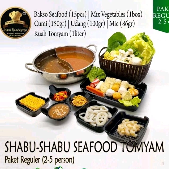 

Paket Shabu/Suki/Steamboat Seafood Tomyam Reguler 2-5 orang (Halal Food)