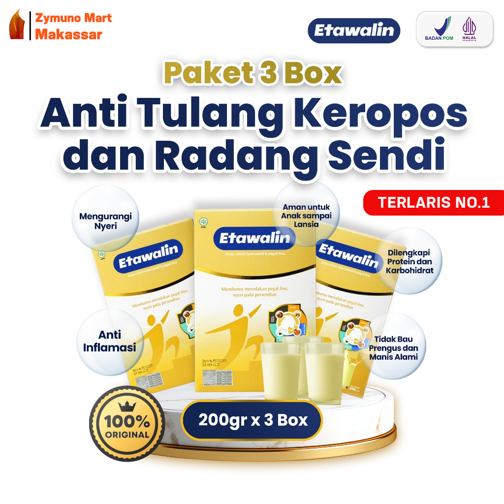 

[PROMO] Susu Etawalin Paket 3 Box - Solusi Sembuhkan Masalah Nyeri Sendi Asam Urat Rematik Syaraf Kejepit Gejala Stroke Kebas 100% Original