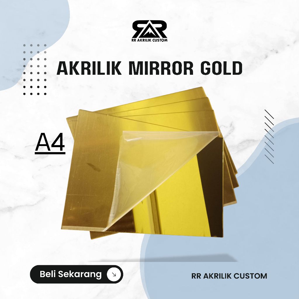 

Lembaran Akrilik Mirror Acrylic Sheet Silver Rose Gold - Ukuran A4