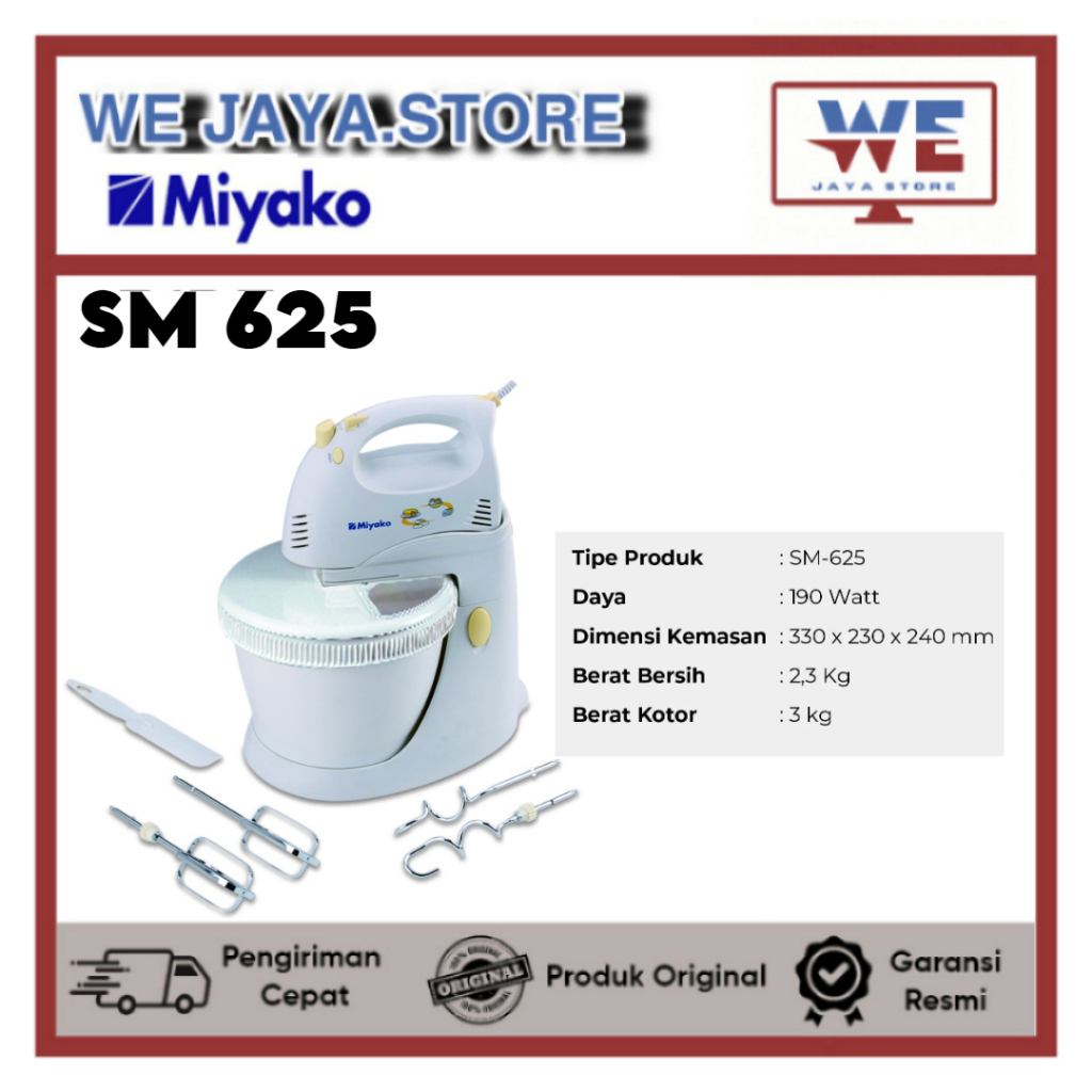 STAND MIXER MIYAKO SM625 MIXER + STAND + BOWL MIXER MIYAKO