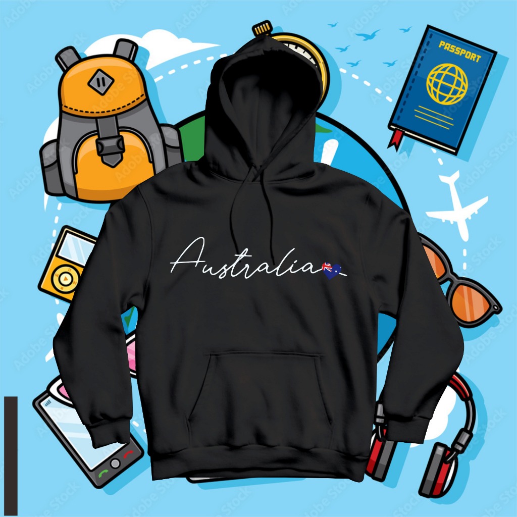 JAKET - HOODIE OLEH-OLEH  AUSTRALIA  SYDNEY- JUMPER HOODIE SUVENIR SYDNEY AUSTRALIA BATCH 3