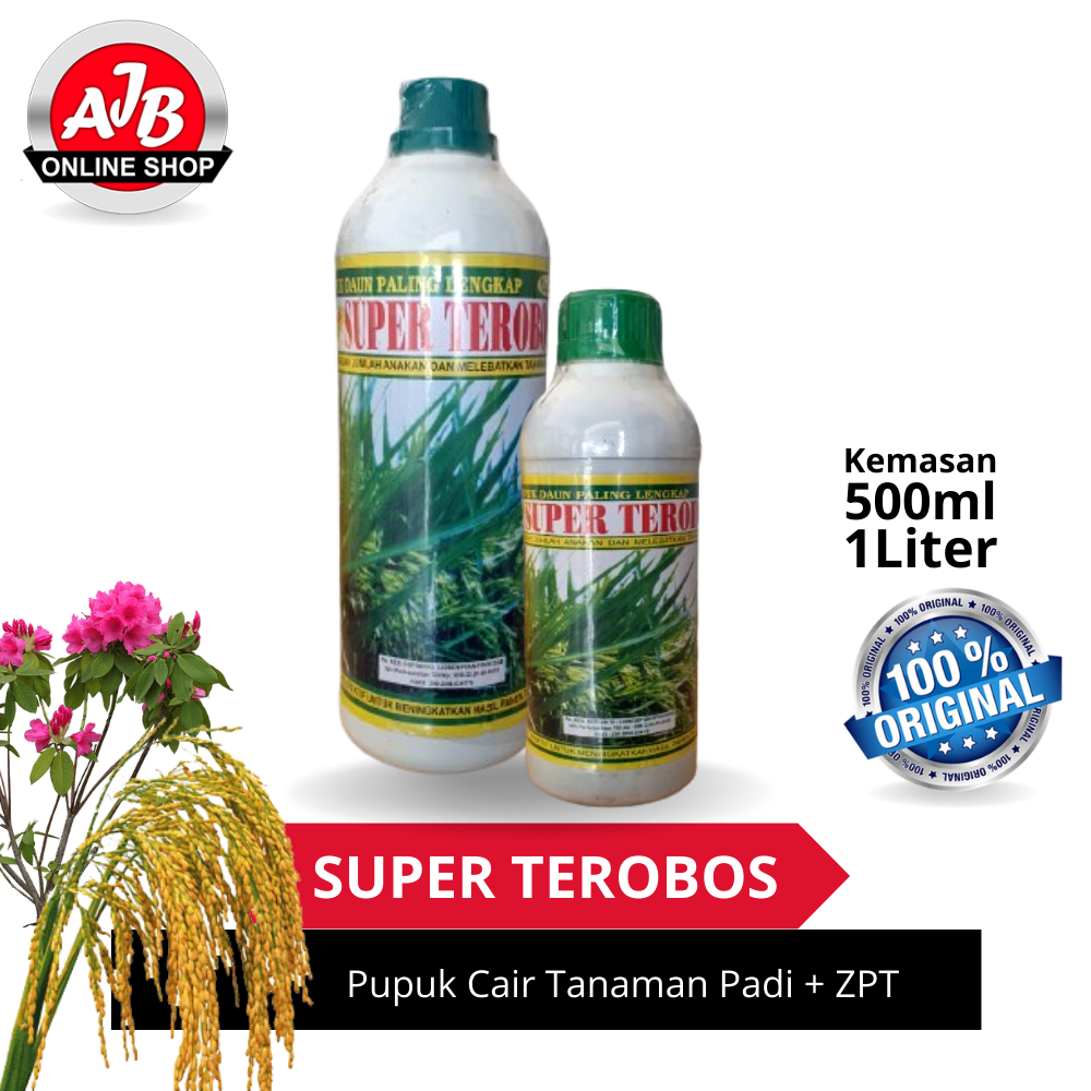 SUPER TEROBOS Pupuk Cair Menambah Jumlah Anakan Dan Melebatkan Tanaman Padi + Plus Zpt 500ml 1 Liter