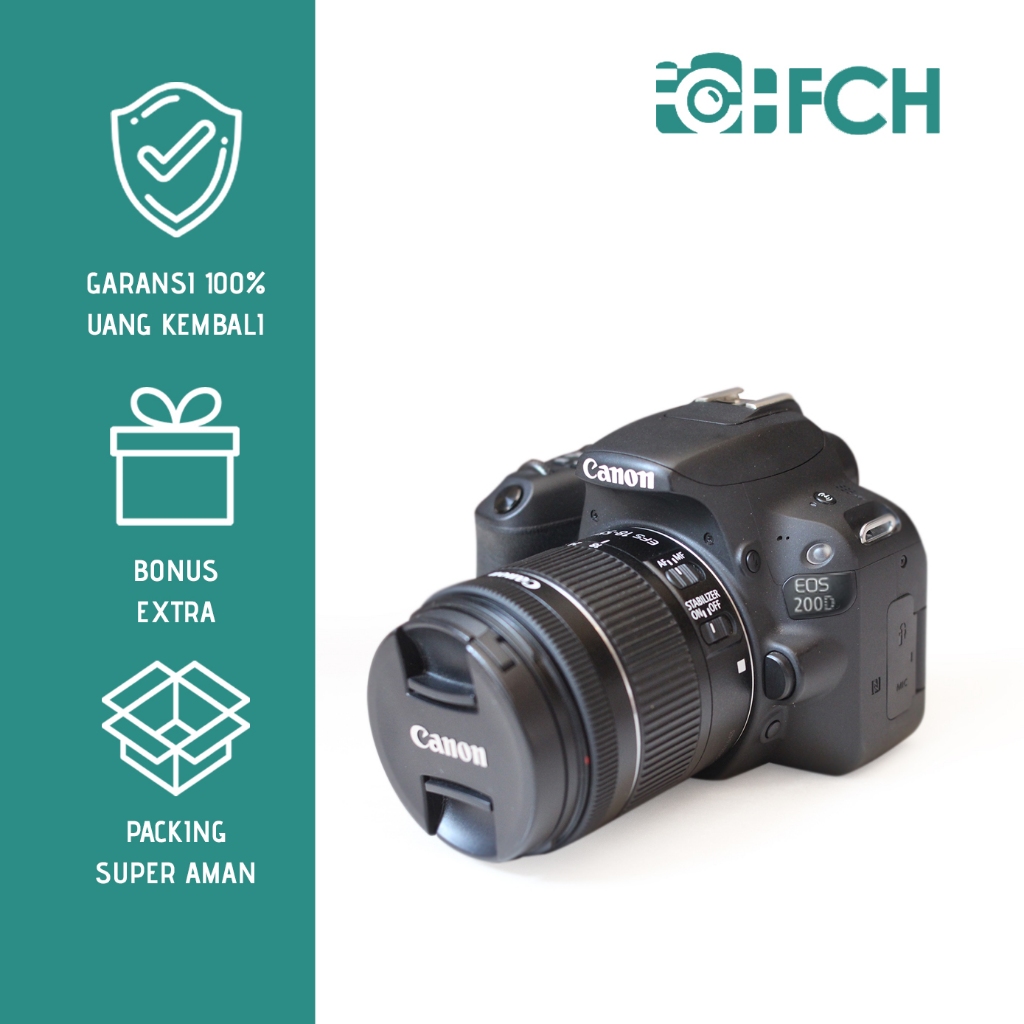 CANON 200D KIT 18-55MM IS STM LIMITED EDITION MULUS SEPERTI BARU