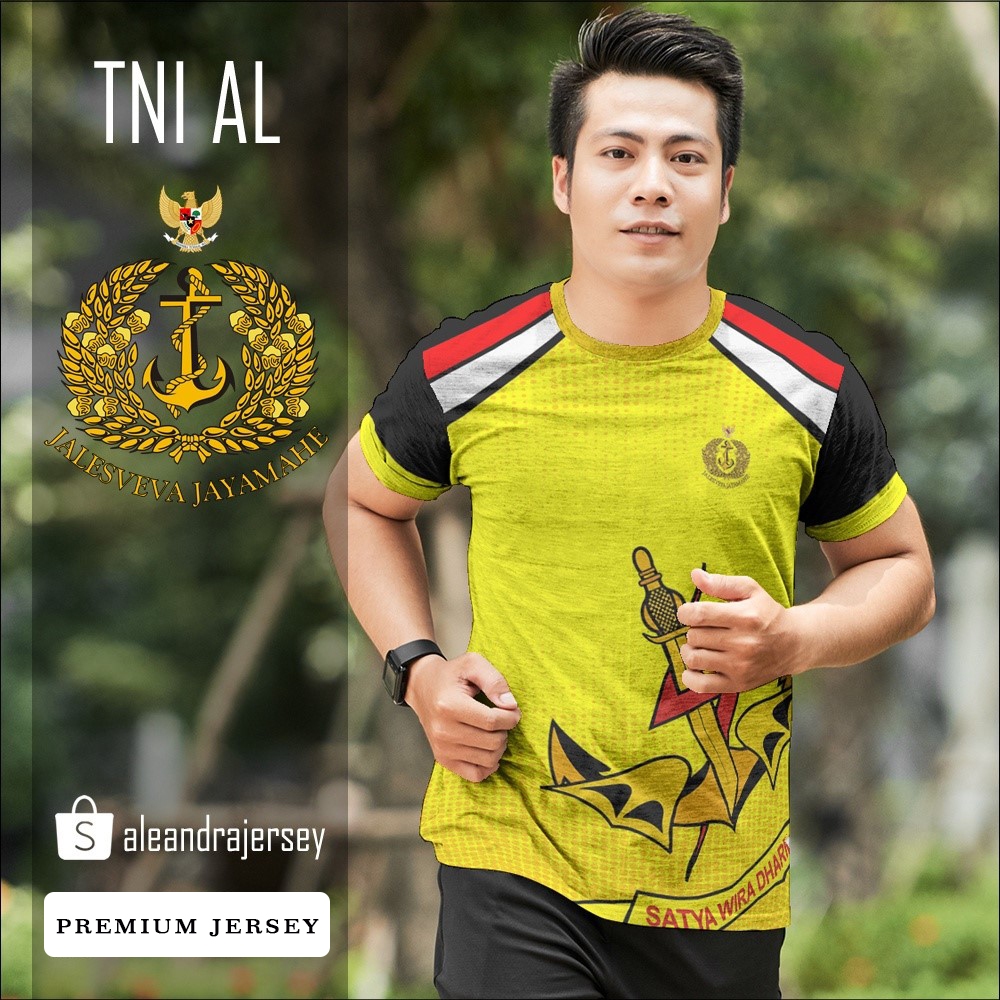 Baju Kaos Jersey TNI AL 134 FullPrint Printing Custom Premium