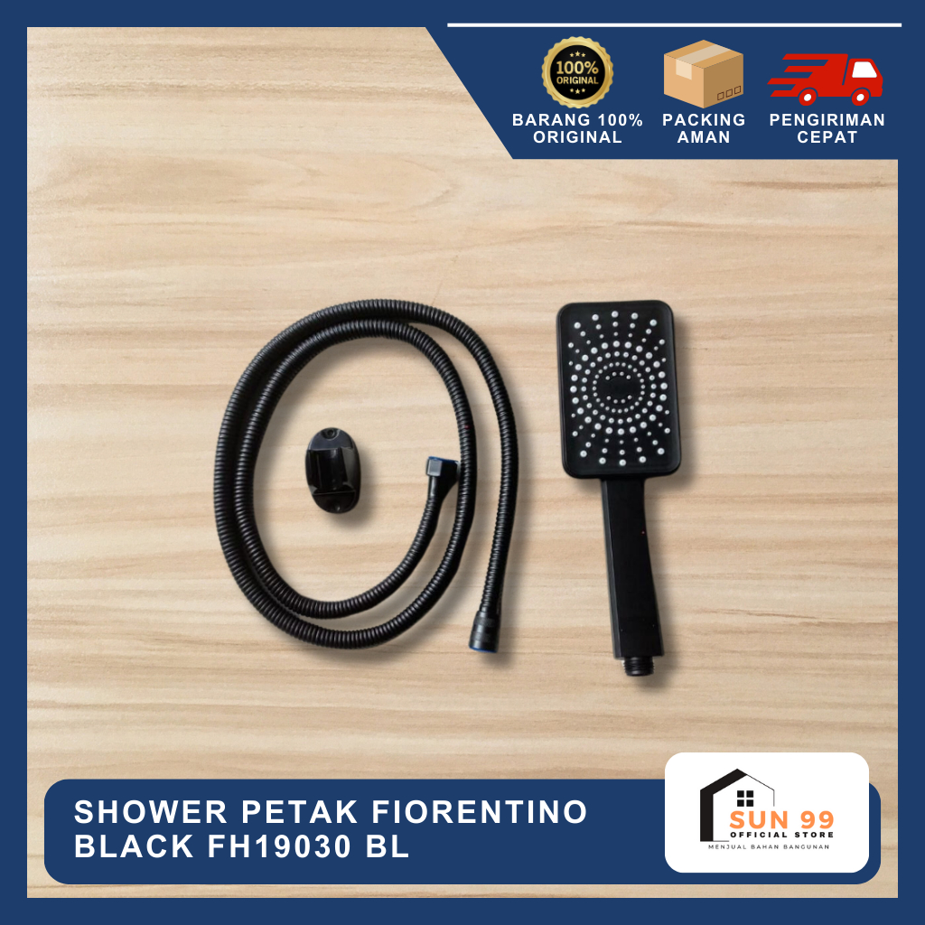 Handshower Petak Fiorentino Hitam / Shower Mandi Petak Black / Shower Petak FIORENTINO Black