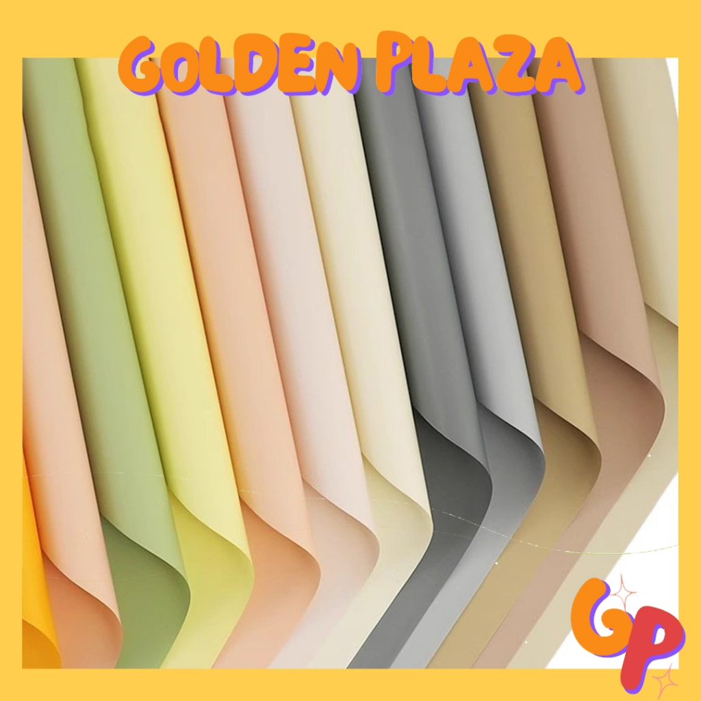 

Flower Wrapping Paper Fullcolor Waterproof Cellophane Kertas Bunga Buket Warna Solid KB6323