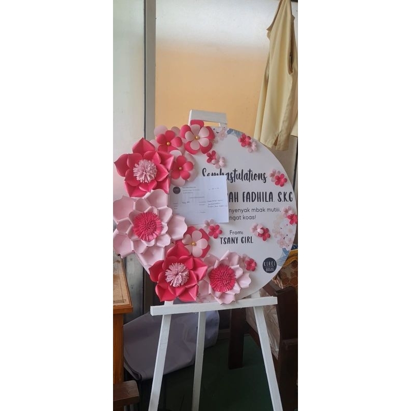 paper flower bunga papan (hanya bunga)