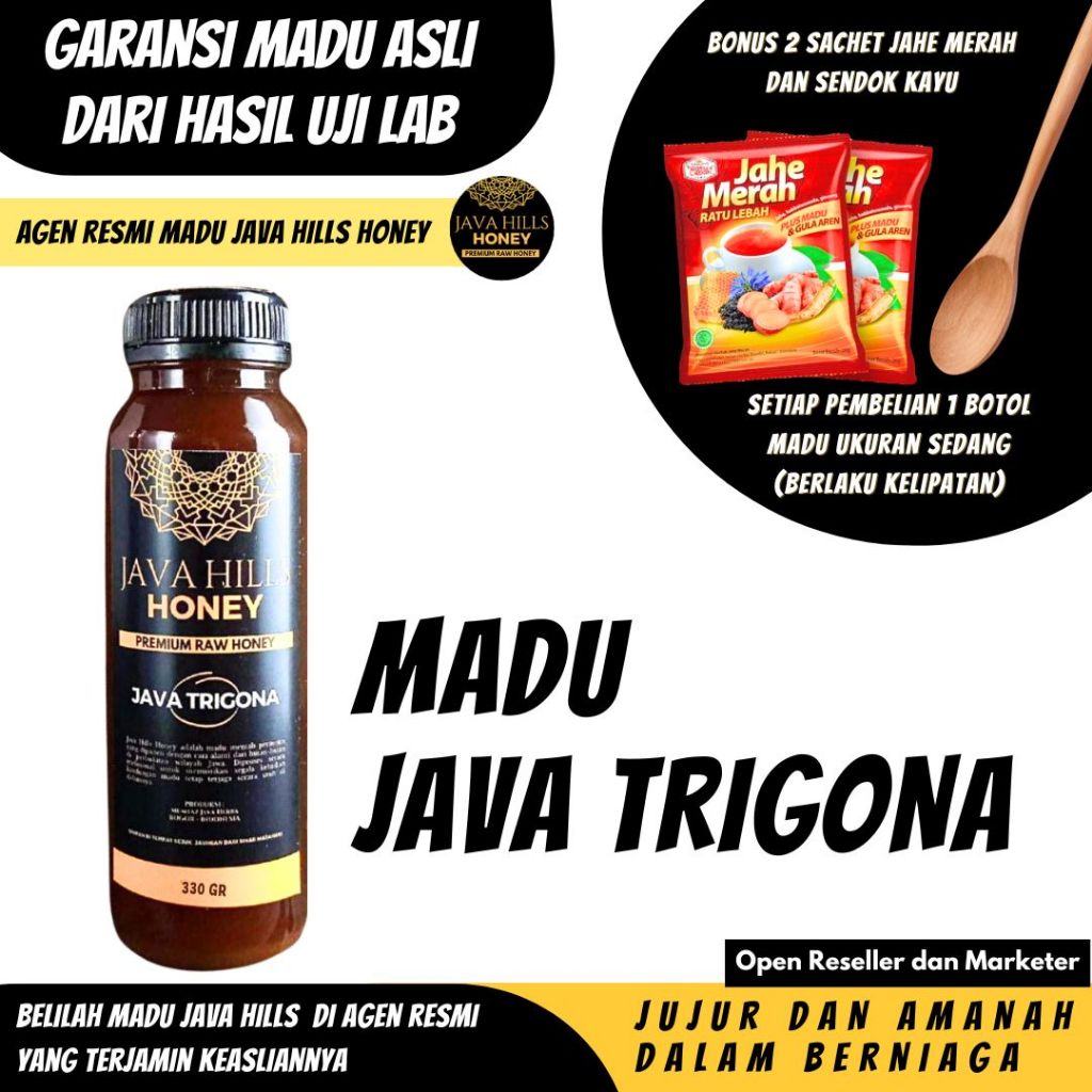 

Javahills honey Java hills raw honey Madu Murni Asli 100% Lolos uji Lab / Java Trigona
