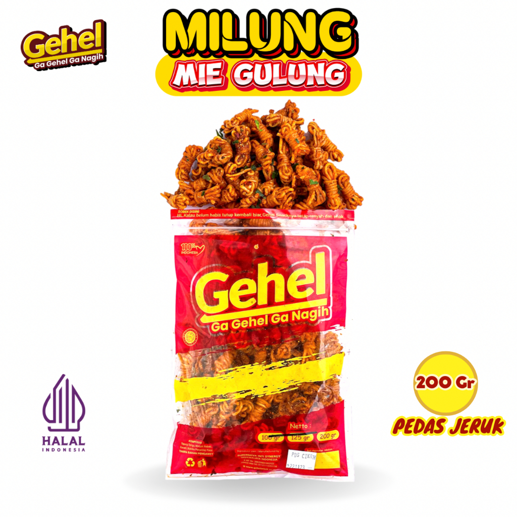 

Maknyuss1 Mielung (Mie Gulung) Gehel - Makanan Ringan (Untuk Kemasan 100Gr Re-Pack)