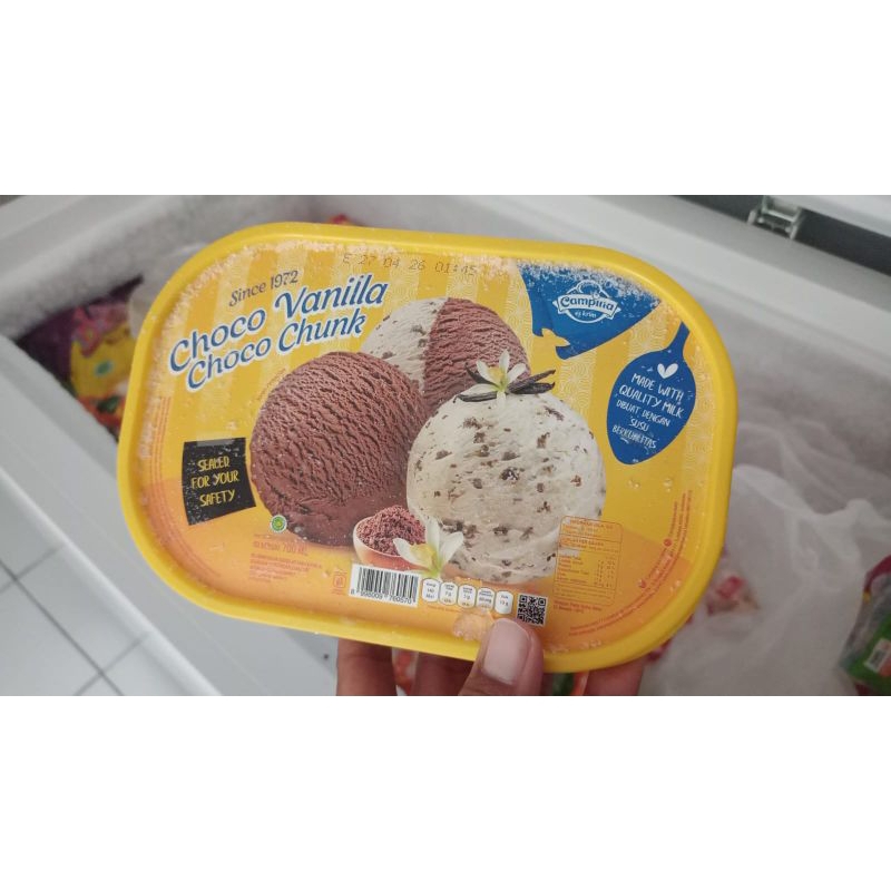 Es Krim Campina Ice Cream Campina 700ml Choco Vanila Choco Chunk