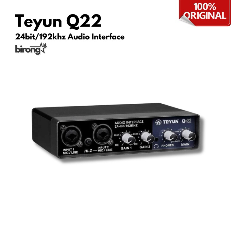 Teyun Q22 Audio Interface 24bit/192khz Soundcard Recording Live Streaming