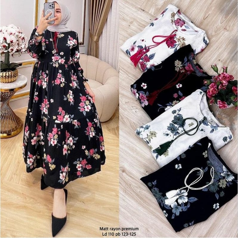 midi dress rayon premium / ellisa dress rayon diamond / royya dress