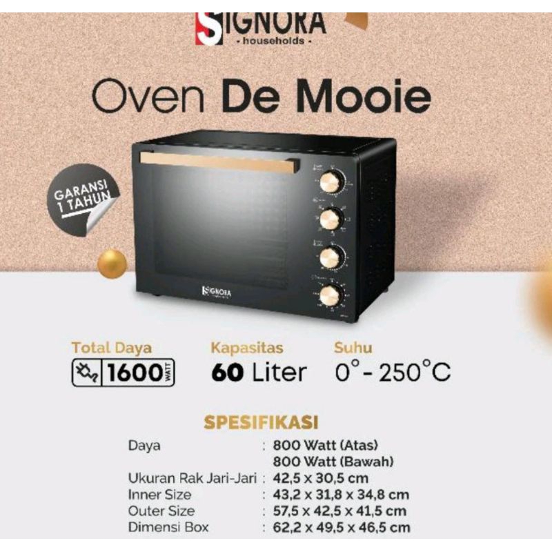 oven de moovie 60 liter