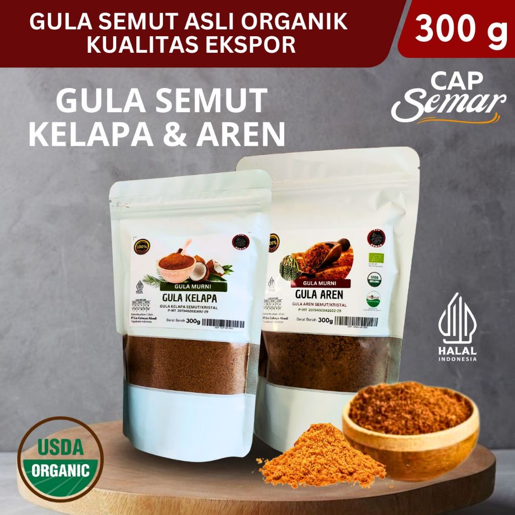 

[ ORGANIK ] Gula Semut Kelapa & Aren ASLI Nira | Premium Quality 300g | Gula Semut Lebih Sehat