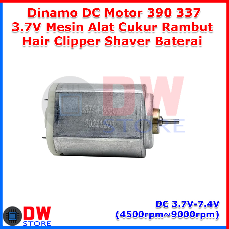 Dinamo DC Motor RS390 390 3.7V Mesin Alat Cukur Shaver Clipper Baterai