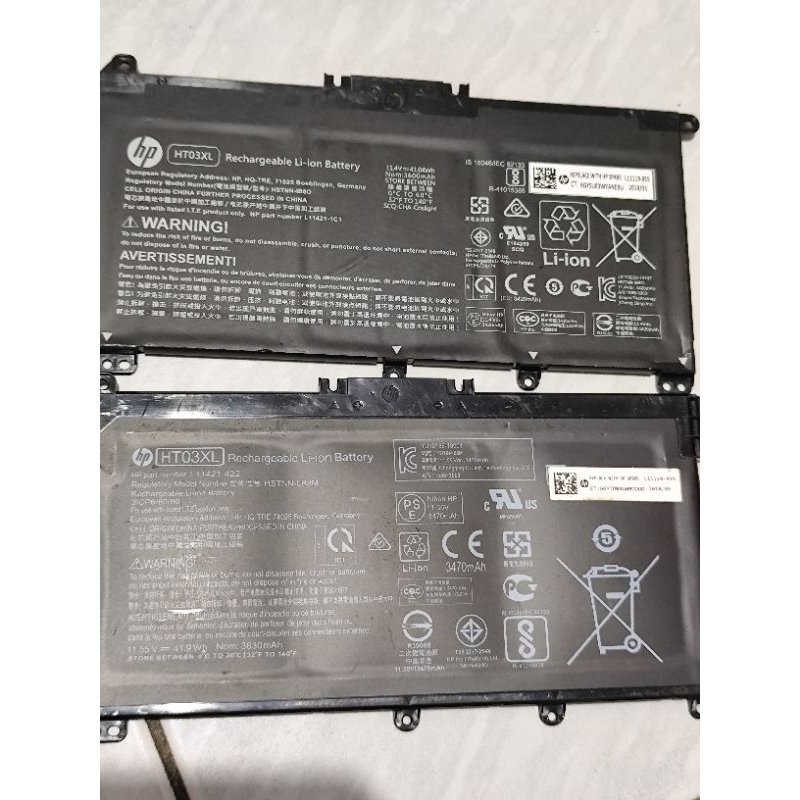 Baterai laptop bekas baterai polimer isi 3 cell di dalam nya