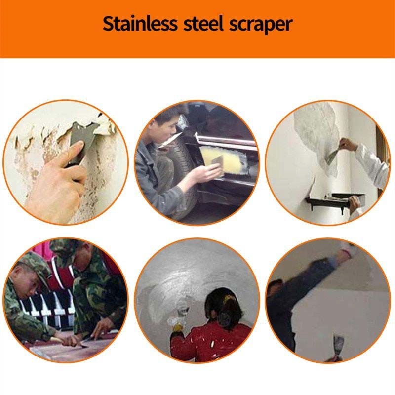 25Cm Skrap Dempul Stainless Kapi Plamir Tembok Universal Kapi Dempul Kape Stainless-Reparasi Drywall