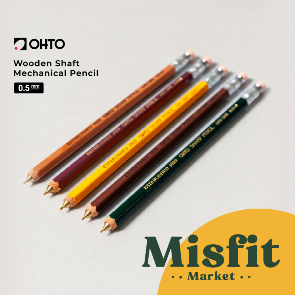

OHTO APS-280E Wooden Shaft Mechanical Pencil 0.5 mm Pensil Mekanik