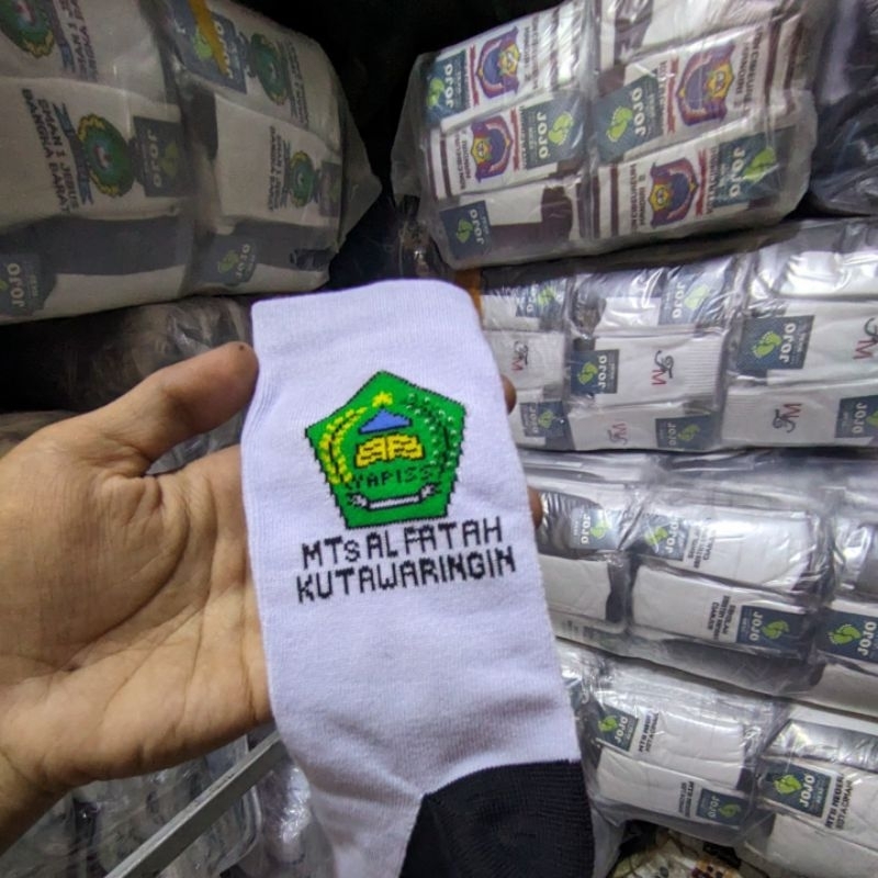 Kaos kaki Sekolah Logo TK SD SMP SMA | Kaos kaki Sekolah Custom | Kaos kaki Sekolah Rajut/Bordir