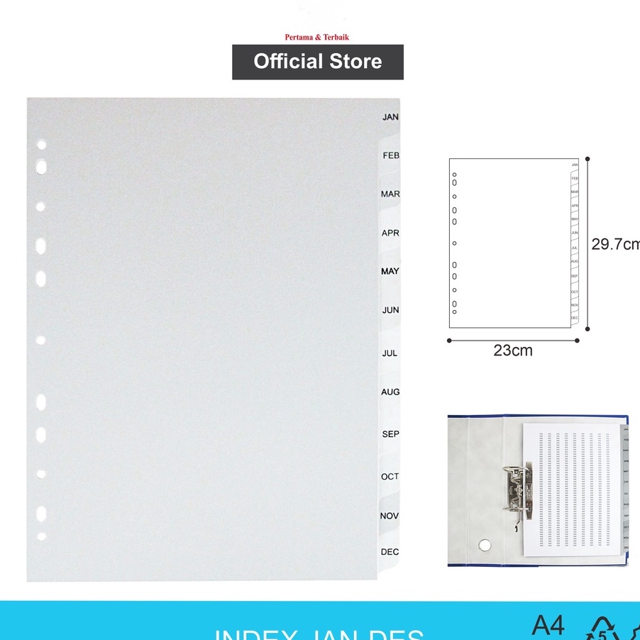 

KP8 Pembatas Binder EagleFiles Index Divider File Divider Index A4 TABS JANDESSet