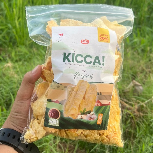 

Keripik Tela Tumbuk Jumbo Kicca Snack 500g Rasa Original Gratis Saos Sambal, Cemilan singkong food