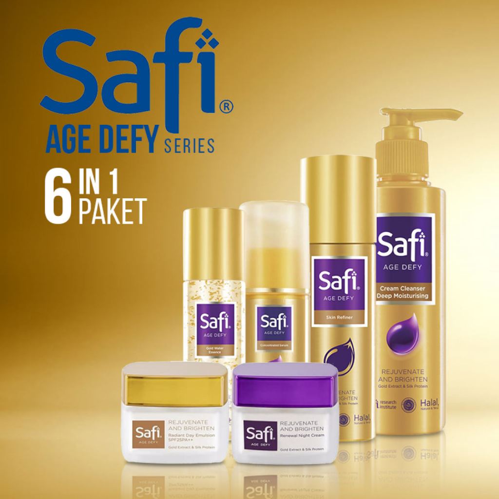 (Paling Murah) Paket SAFI Age Defy 6in1 Cream Cleanser Deep Moist Unt Kulit Normal Kering